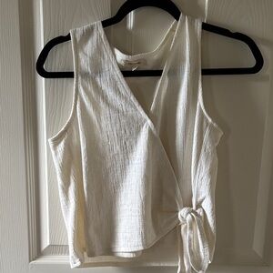 Madewell Cream Wrap Tank Top